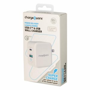 Adaptador De Pared Usb-C Para Carga Rápida CHARGE WORX 65 W