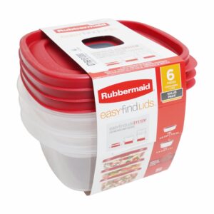 Set Reposteros Easy Findlids Cuadrado Con Válvula RUBBERMAID 3 Piezas