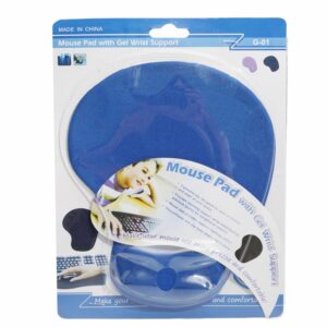 Mouse Pad Con Soporte De Muñeca En Gel TREQA Azul