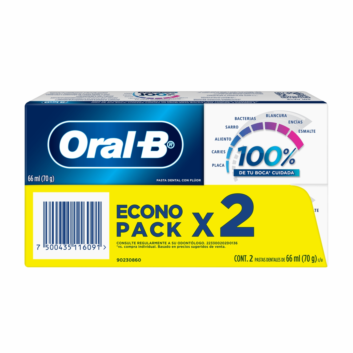 Pasta Dental Pro Salud Advanced Econopack ORAL-B 2 X 66 Ml - Imagen 8