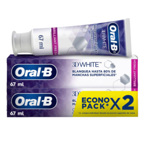 Crema Dental 3D White Brilliant Fresh Micropartículas Blanqueadoras ORAL-B 134 Ml