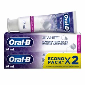 Crema Dental 3D White Brilliant Fresh Micropartículas Blanqueadoras ORAL-B 134 Ml