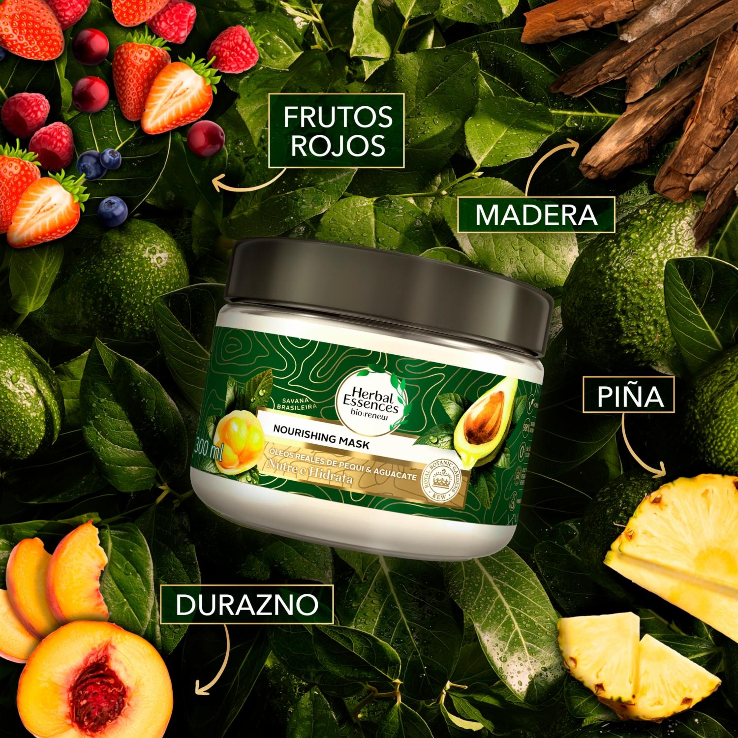 Mascarilla Hidratante Nutre E Hidrata Pequi & Aguacate HERBAL ESSENCES 300 Ml - Imagen 13