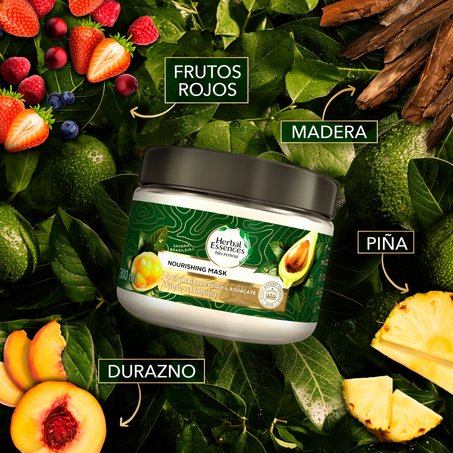 Mascarilla Hidratante Nutre E Hidrata Pequi & Aguacate HERBAL ESSENCES 300 Ml - Imagen 14