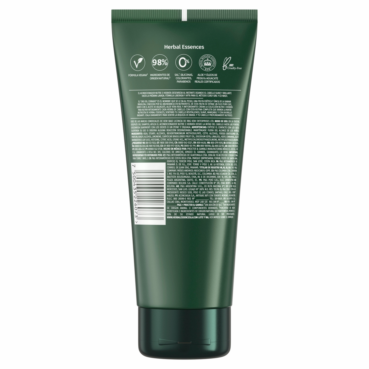 Acondicionador De Cabello Bio:Renew Pequi & Aguacate Nutre E Hidrata HERBAL ESSENCES 250 Ml