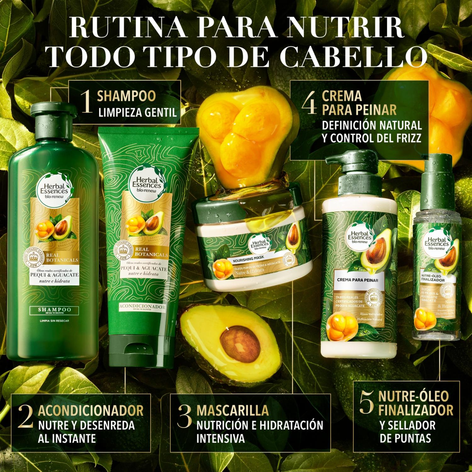 Acondicionador De Cabello Bio:Renew Pequi & Aguacate Nutre E Hidrata HERBAL ESSENCES 250 Ml - Imagen 9