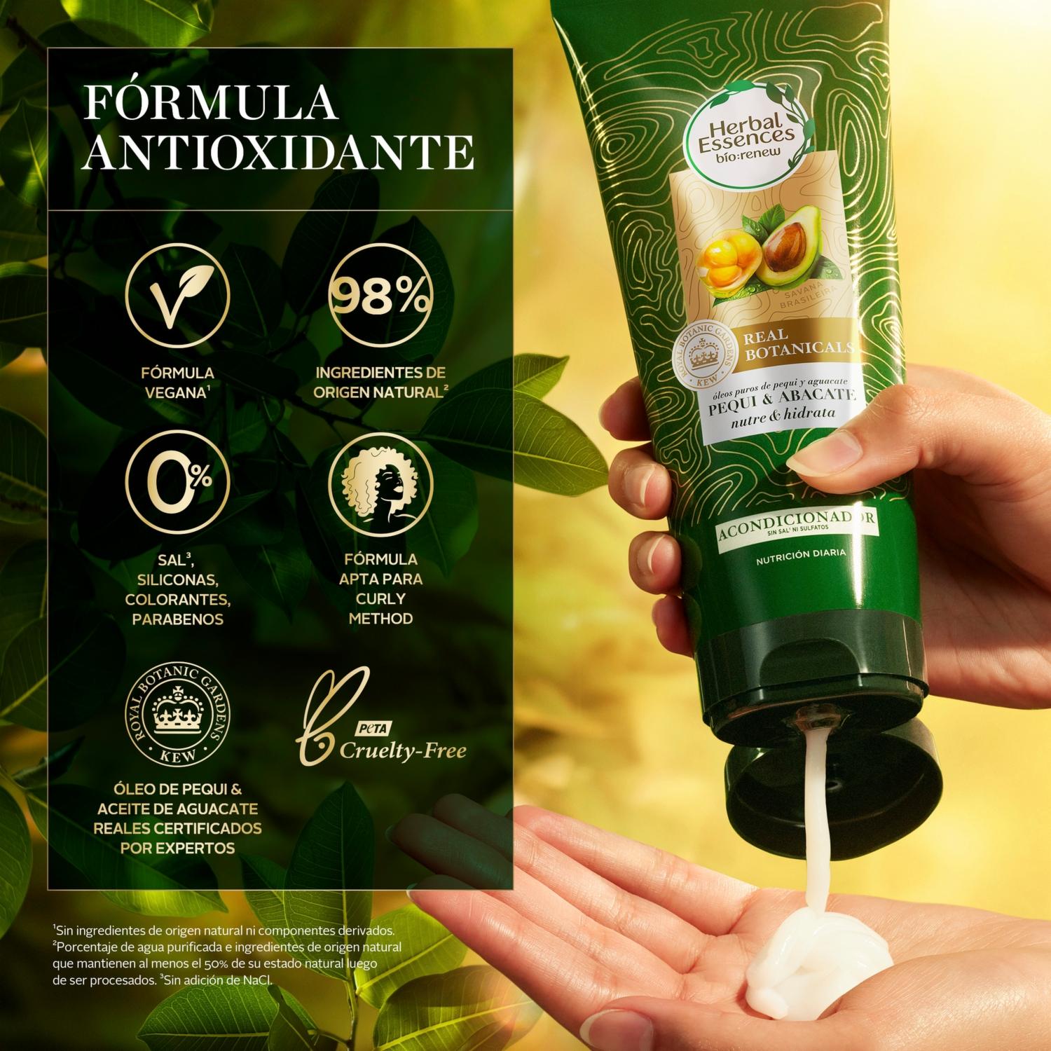 Acondicionador De Cabello Bio:Renew Pequi & Aguacate Nutre E Hidrata HERBAL ESSENCES 250 Ml - Imagen 11