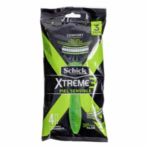 Afeitadora Desechable Para Hombre Xtreme3 Piel Sensible SCHICK X 4 Uds