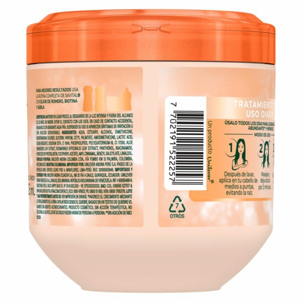 Tratamiento Capilar Elixir De Romero Crecimiento Abundante SAVITAL 425 Ml - Imagen 5
