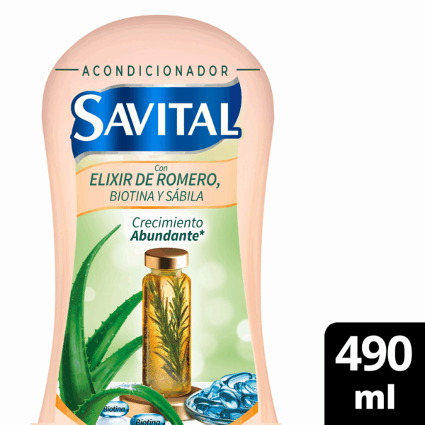 Acondicionador Elixir De Romero Crecimiento Abundante SAVITAL 490 Ml