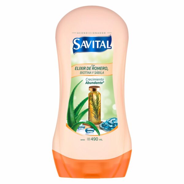 Acondicionador Elixir De Romero Crecimiento Abundante SAVITAL 490 Ml - Imagen 3