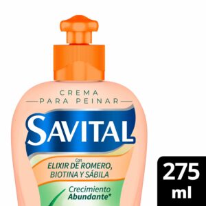 Crema Para Peinar Elixir De Romero Crecimiento Abundante SAVITAL 275 Ml