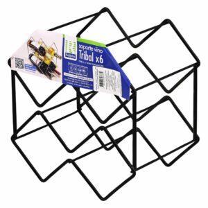 Porta Vinos Tribal X6 Plastificado Negro REJIPLAS Unidad