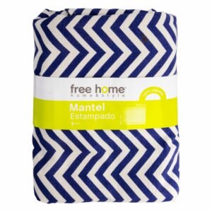 Mantel De Mesa Cris Geométrico Azul 8Prectangular 240X160 CM FREE HOME 8 Puestos