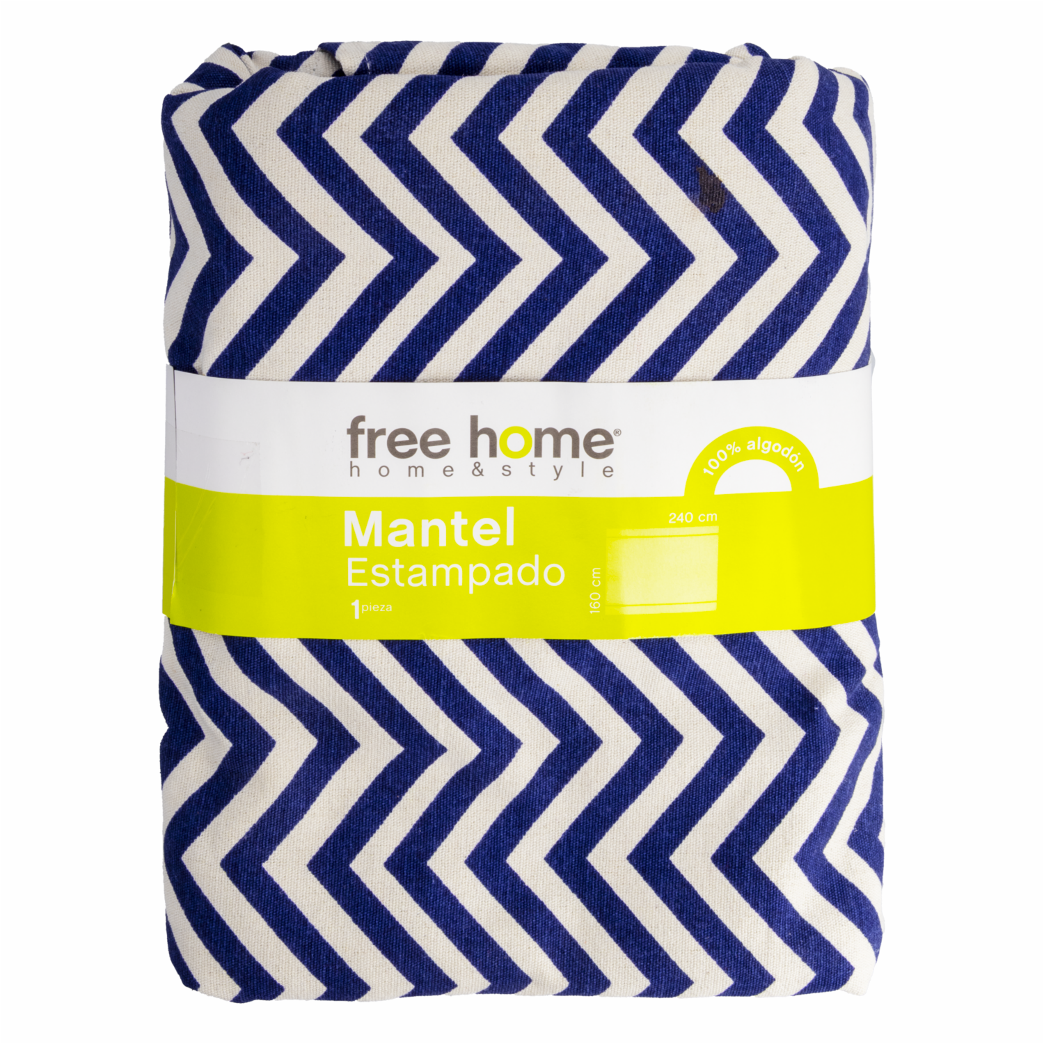 Mantel De Mesa Cris Geométrico Azul 8Prectangular 240X160 CM FREE HOME 8 Puestos - Imagen 2