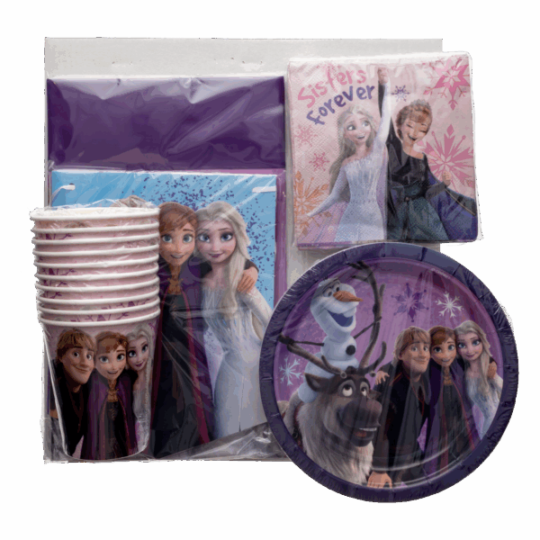 Set De Mesa Para Cumpleaños Diseño Frozen DISNEY 10 Personas - Imagen 2