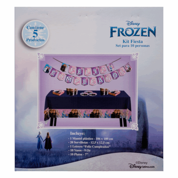 Set De Mesa Para Cumpleaños Diseño Frozen DISNEY 10 Personas - Imagen 4