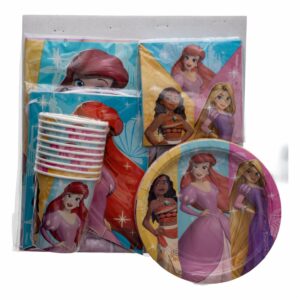 Set De Mesa Para Cumpleaños Diseño Princesas DISNEY 10 Personas