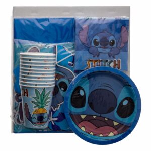 Set De Mesa Para Cumpleaños Diseño Stitch DISNEY 10 Personas