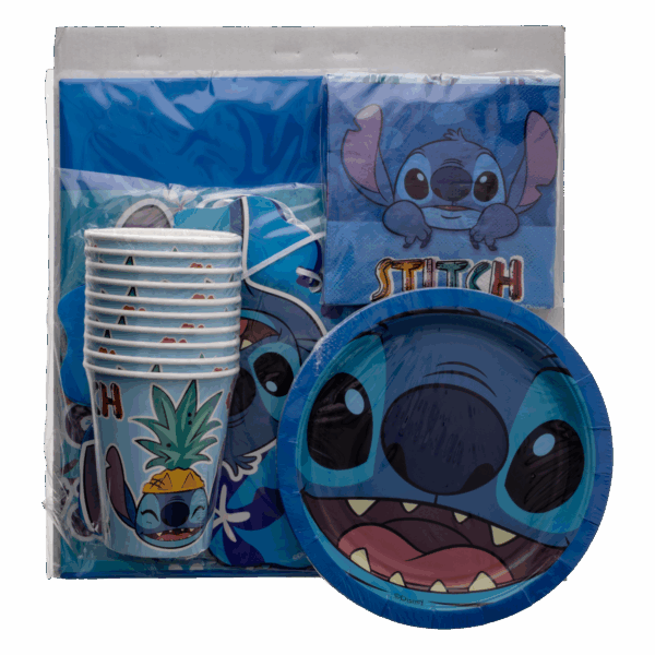 Set De Mesa Para Cumpleaños Diseño Stitch DISNEY 10 Personas - Imagen 2