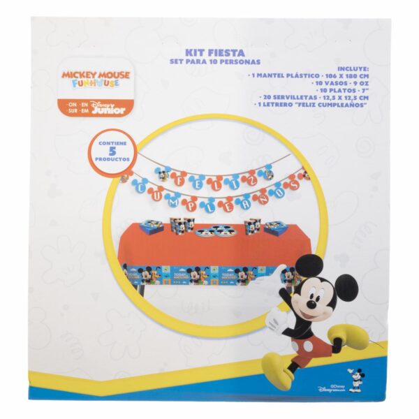 Set De Mesa Para Cumpleaños Diseño Mickey DISNEY 10 Personas - Imagen 3