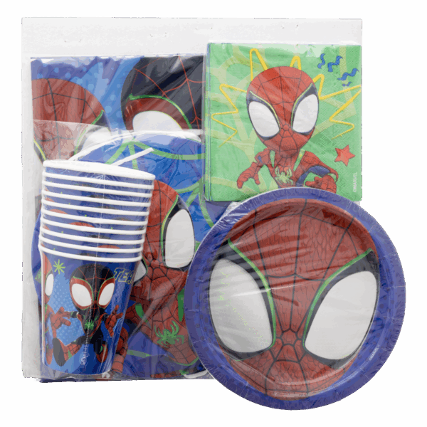 Set De Mesa Para Cumpleaños Diseño Spidey DISNEY 10 Personas - Imagen 2