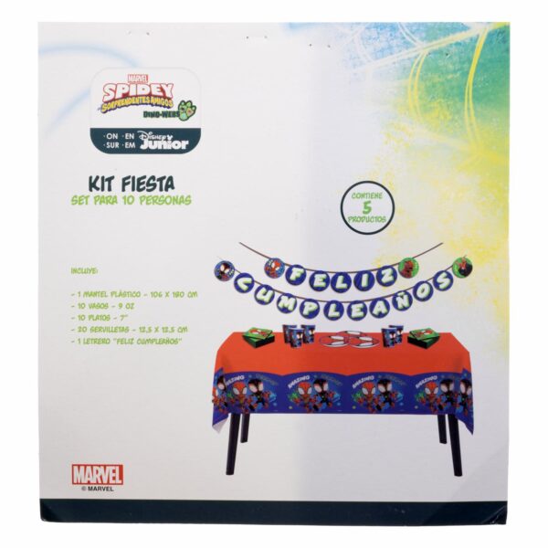 Set De Mesa Para Cumpleaños Diseño Spidey DISNEY 10 Personas - Imagen 3