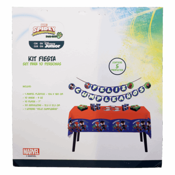 Set De Mesa Para Cumpleaños Diseño Spidey DISNEY 10 Personas - Imagen 4