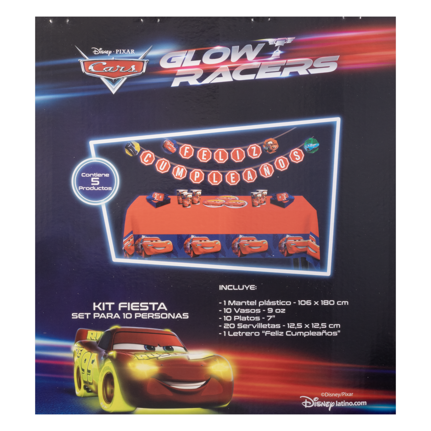 Set De Mesa Para Cumpleaños Diseño Cars DISNEY 10 Personas