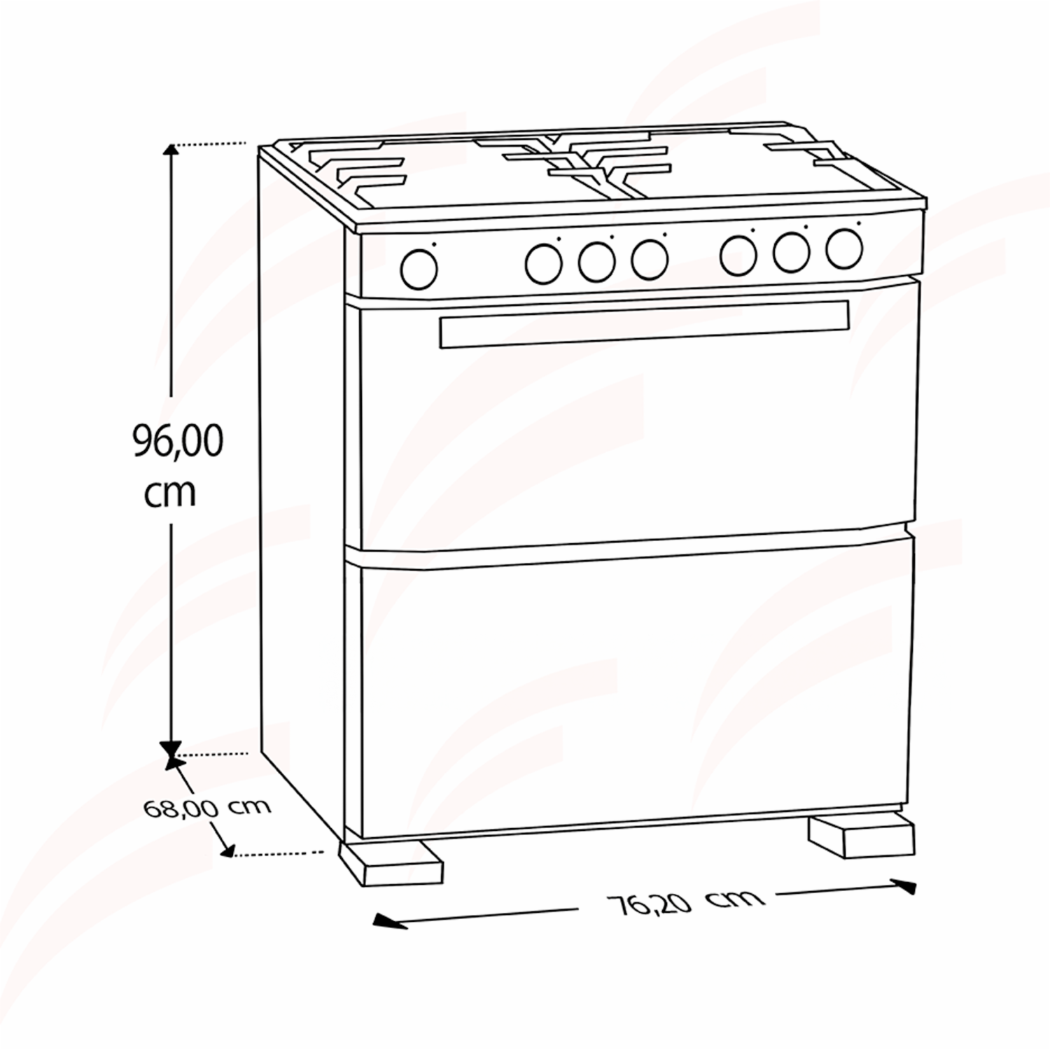 Cocineta A Gas Doble Horno 76DXR-CL ELECTROLUX 5 Quemadores - Imagen 4