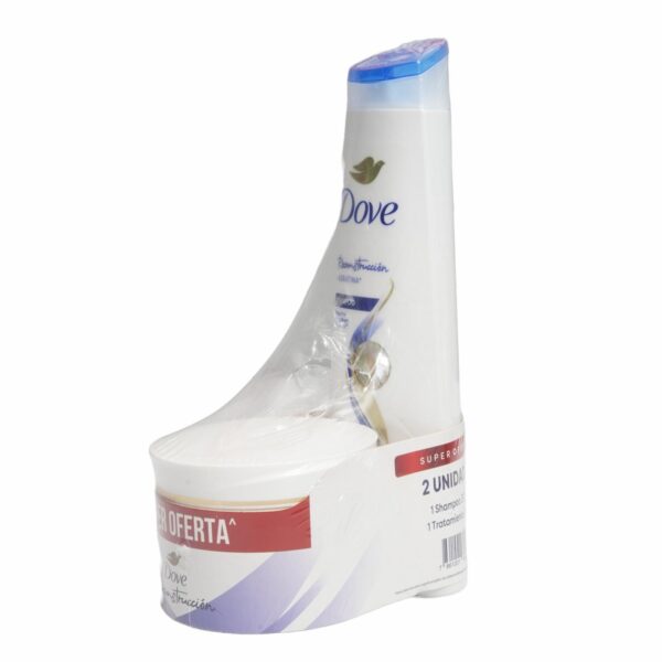 Shampoo Para Cabello Y Tratamiento Reconstrucción + Keratina Pack DOVE 370 Ml - Imagen 5