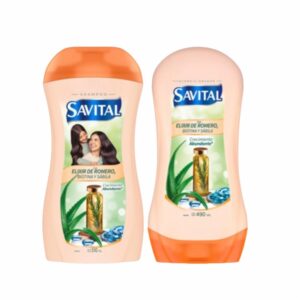 Combo Capilar Shampoo + Acondicionador  Elixir De Romero Crecimiento Abundante SAVITAL 510 Ml + 490 Ml