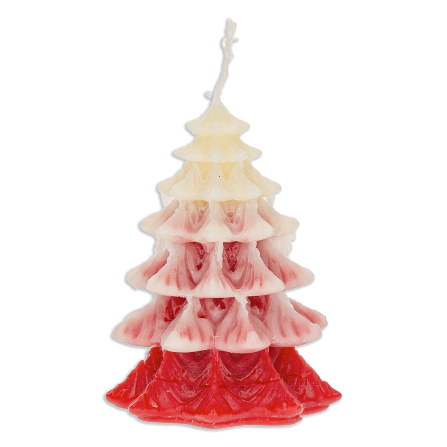 Vela Decorativa Árbol De Navidad MONICANDLES Rojo Y Blanco - Imagen 2