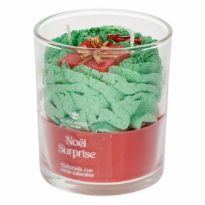 Vela Decorativa Navideña En Vaso Noël Surprise MONICANDLES 200 G