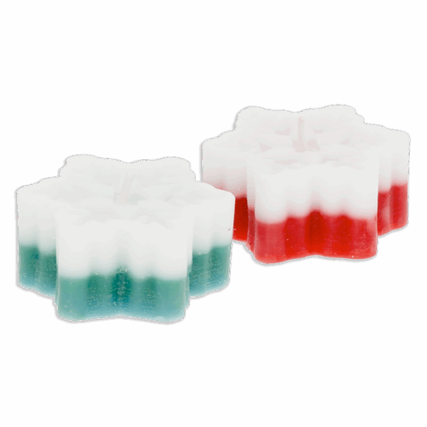Velas Navideñas Rojo Y Verde Set MONICANDLES X 2 Uds - Imagen 2