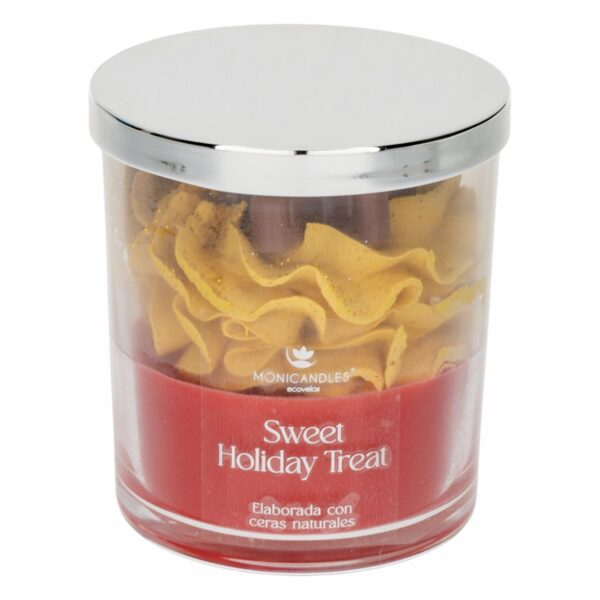 Vela Decorativa Navideña En Vaso Sweet Holiday Treat MONICANDLES Dorado - Imagen 3