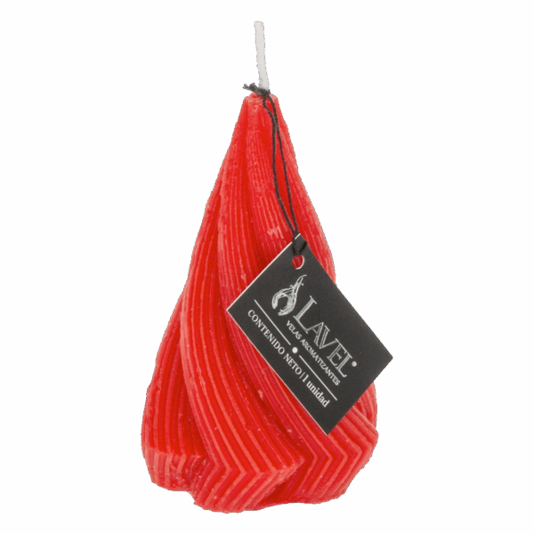 Vela Decorativa Árbol Suspiro Rojo LAVEL 10 X 5 Cm - Imagen 2