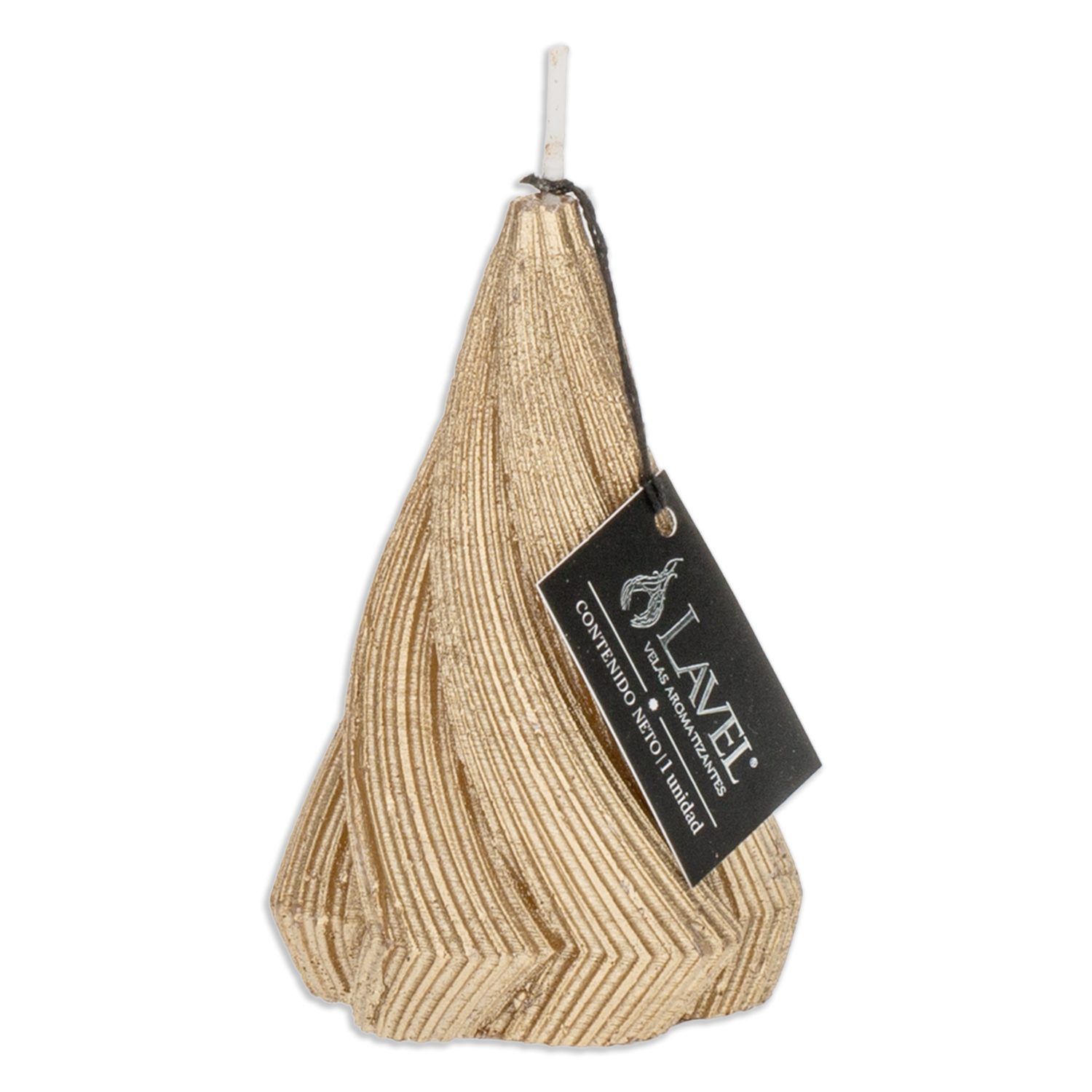 Vela Decorativa Árbol Suspiro Dorado LAVEL 10 X 5 Cm - Imagen 2