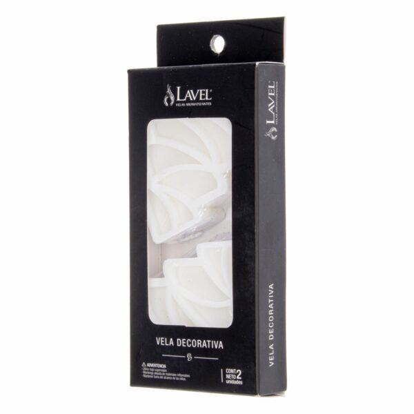 Velas Decorativas Diseño Árbol De Navidad Blanco Set LAVEL X 2 Uds - Imagen 3