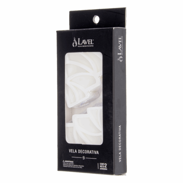 Velas Decorativas Diseño Árbol De Navidad Blanco Set LAVEL X 2 Uds - Imagen 4