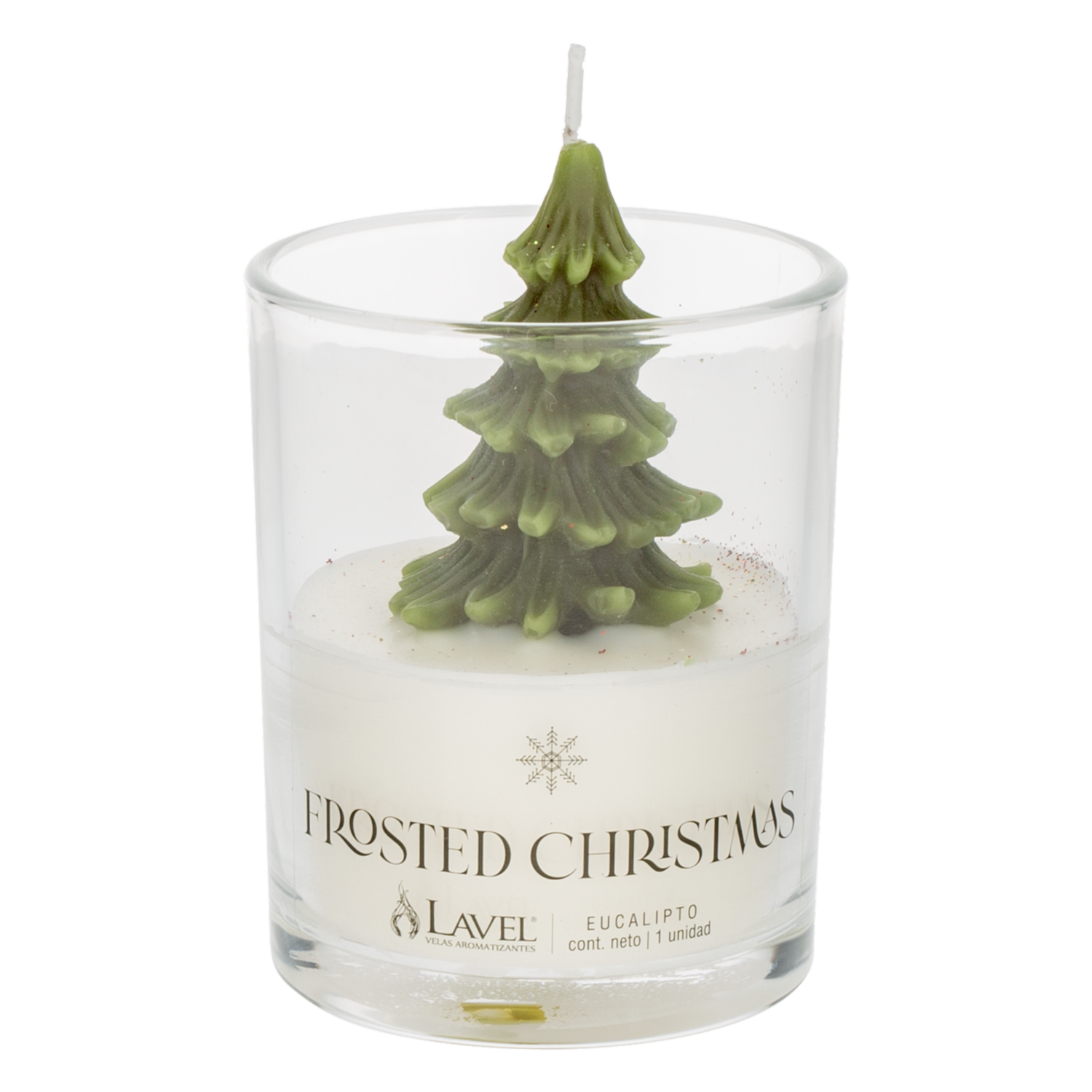 Vela Navideña En Vaso Árbol De Navidad LAVEL 9.5X7.5 Cm - Imagen 2