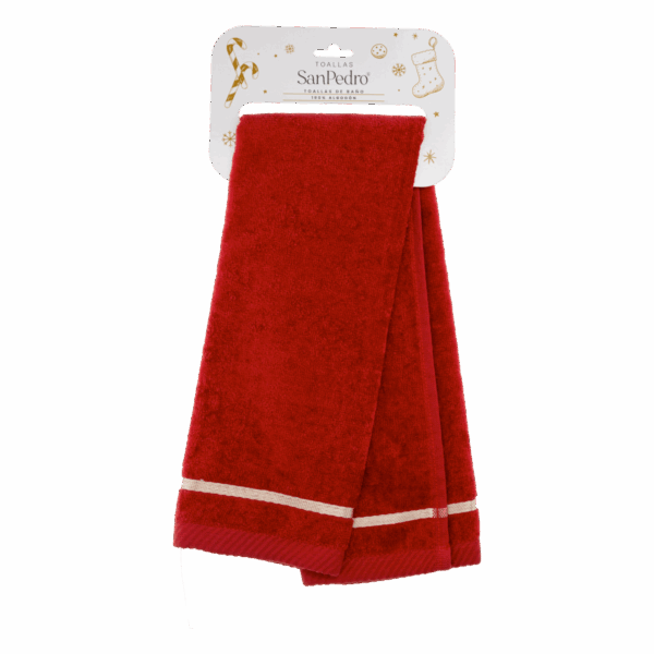 Toalla De Tocador Navideña Regalo Rojo RENATTA 70X40 Cm - Imagen 4