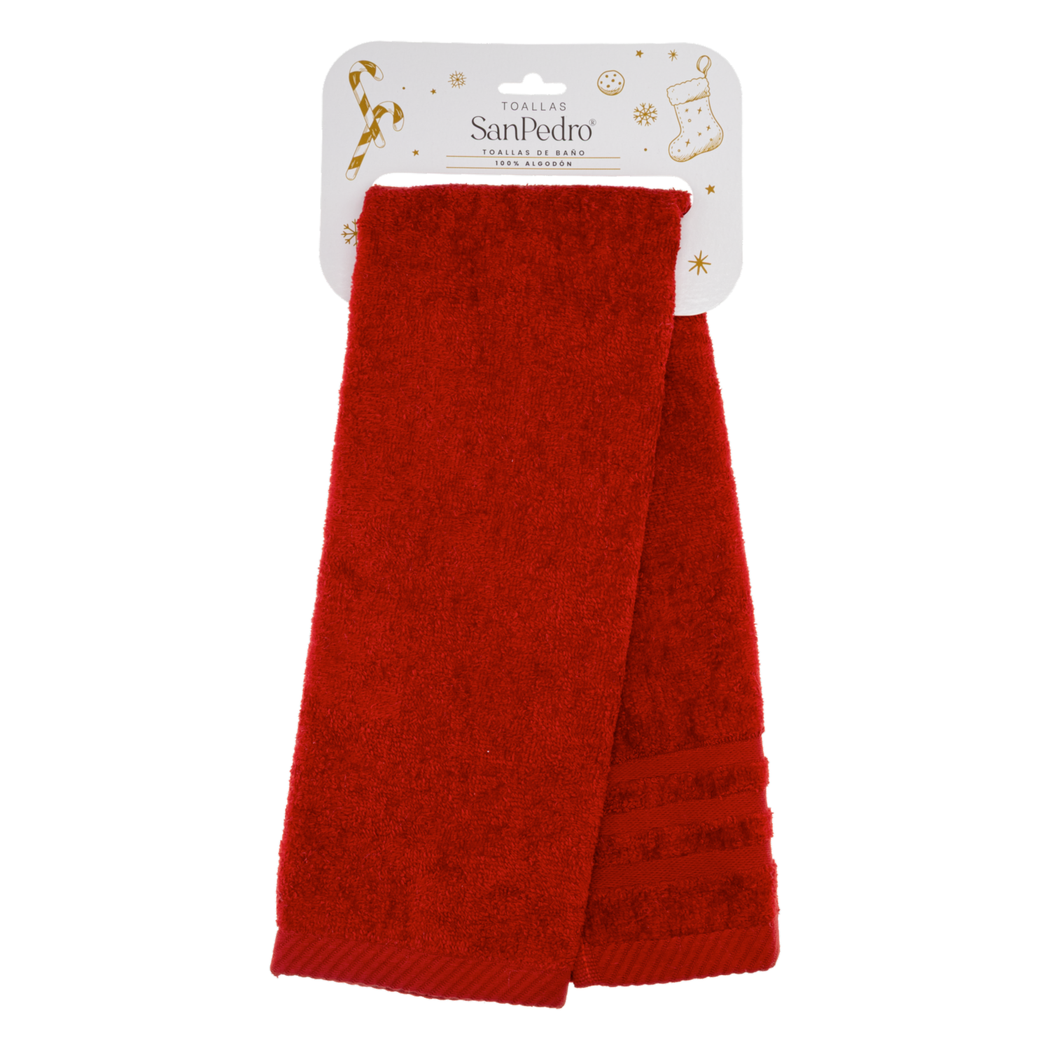 Toalla De Tocador Navideña Rojo Santa RENATTA 70X40 Cm - Imagen 4