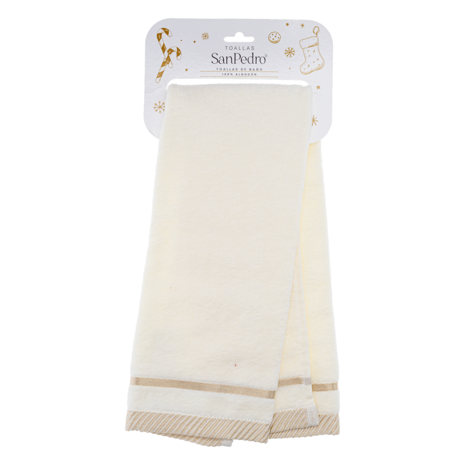 Toalla De Tocador Navideña Blanco Brillante Reno RENATTA 70X40 Cm - Imagen 4