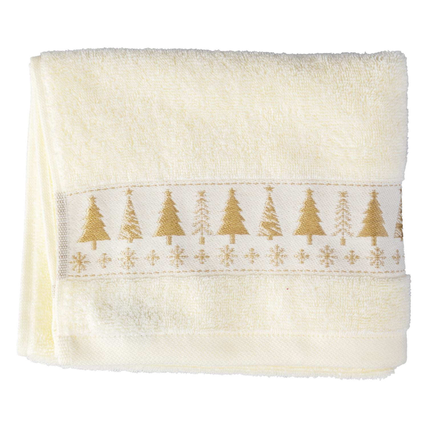 Toalla De Manos Jacquard Blanco Brillante RENATTA 80X50 Cm - Imagen 2