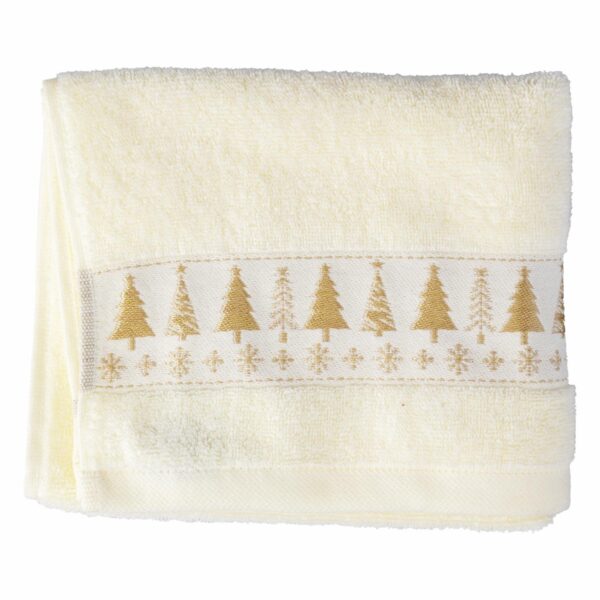 Toalla De Manos Jacquard Blanco Brillante RENATTA 80X50 Cm