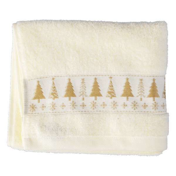 Toalla De Manos Jacquard Blanco Brillante RENATTA 80X50 Cm - Imagen 2