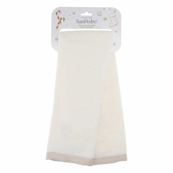 Toalla De Tocador Navideña Blanco Brillante Árbol RENATTA 70X40 Cm - Imagen 3