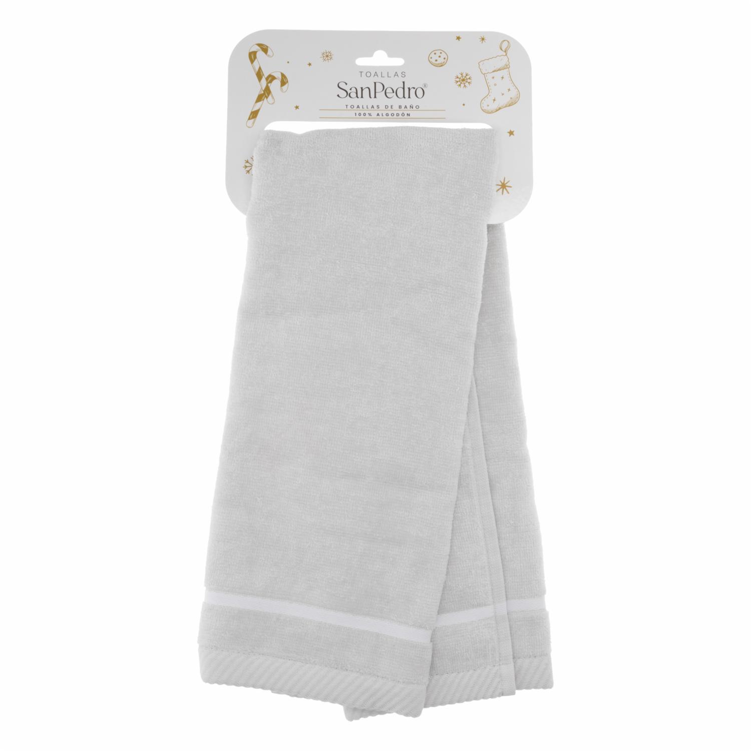 Toalla De Tocador Navideña Gris Glaciar Gnomos RENATTA 70X40 Cm - Imagen 3