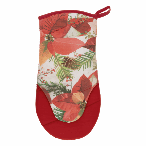Guante Cocina Flor Navidad HECHO AQUÍ 33 X 16 Cm - Imagen 4